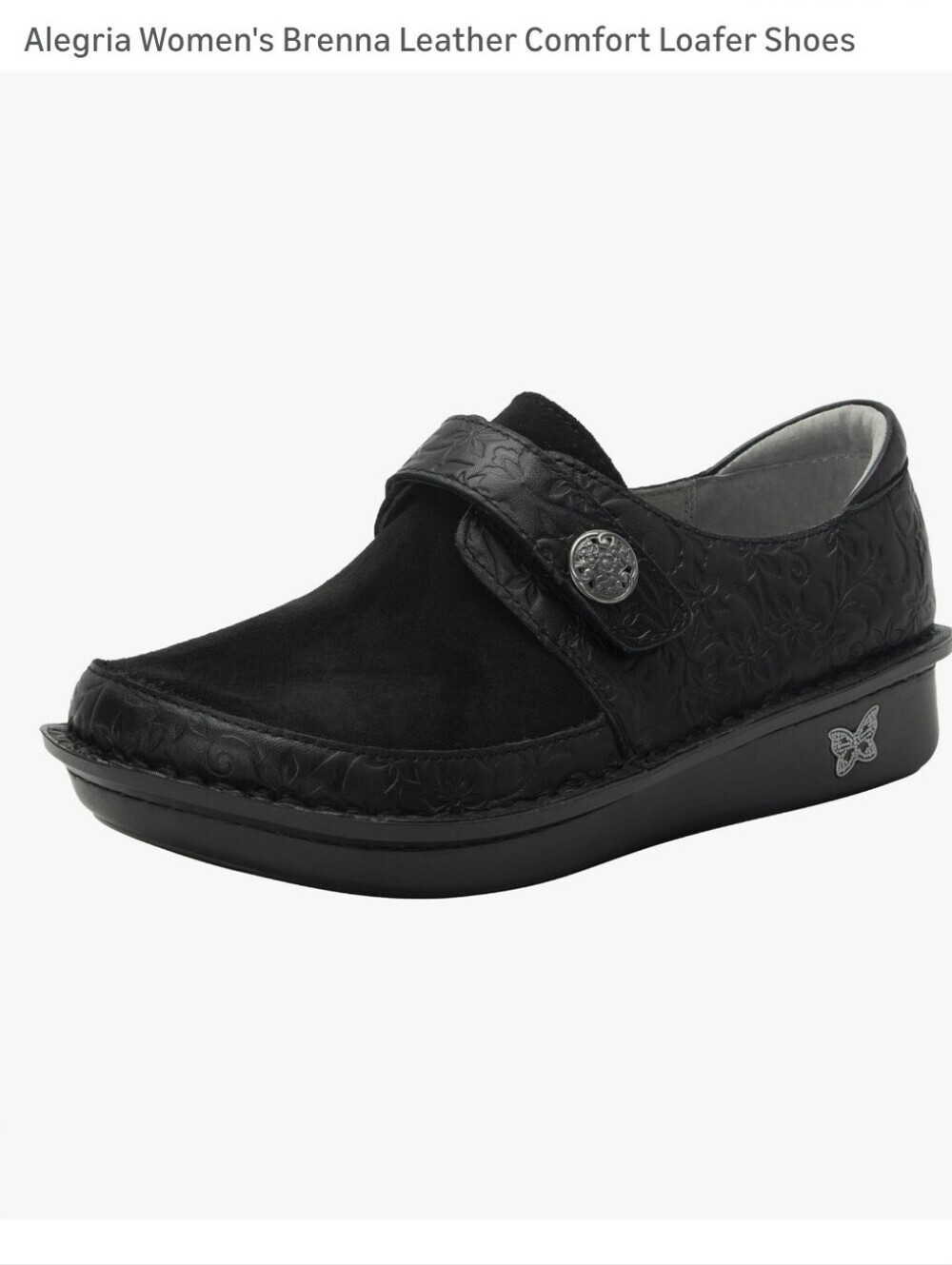 ALEGRIA BRENNA COMFORT SHOES. NWOTBLACK SZ 41. NIGHT BLOOM FLORAL